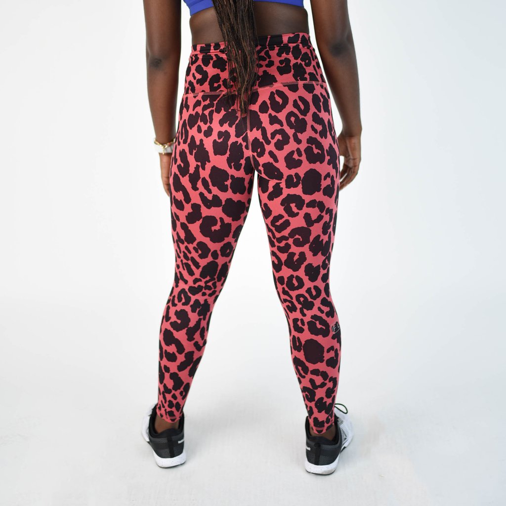 FLEO El Toro 25" Garnet Rose Leopard Leggings (Bounce) - 9 for 9