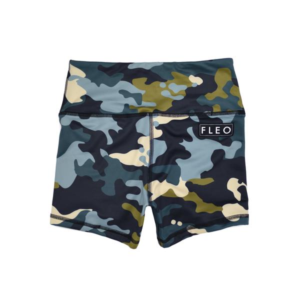 FLEO Alpine Olive Camo Shorts (Power High-rise) - 9 for 9