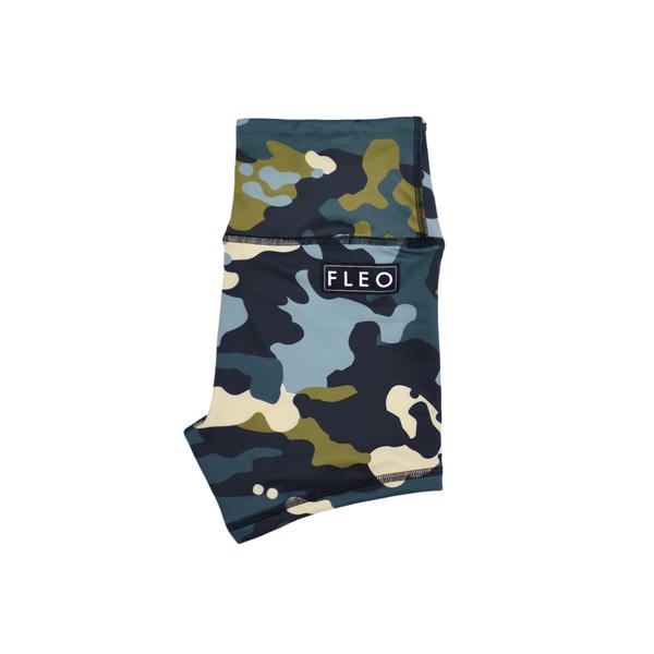FLEO Alpine Olive Camo Shorts (Power High-rise) - 9 for 9