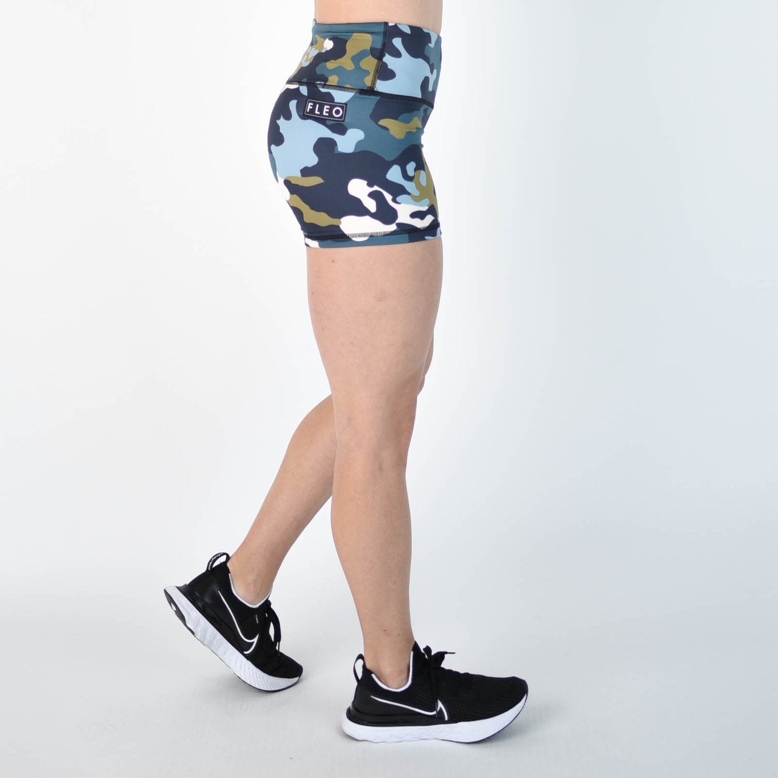 FLEO Alpine Olive Camo Shorts (Power High-rise) - 9 for 9