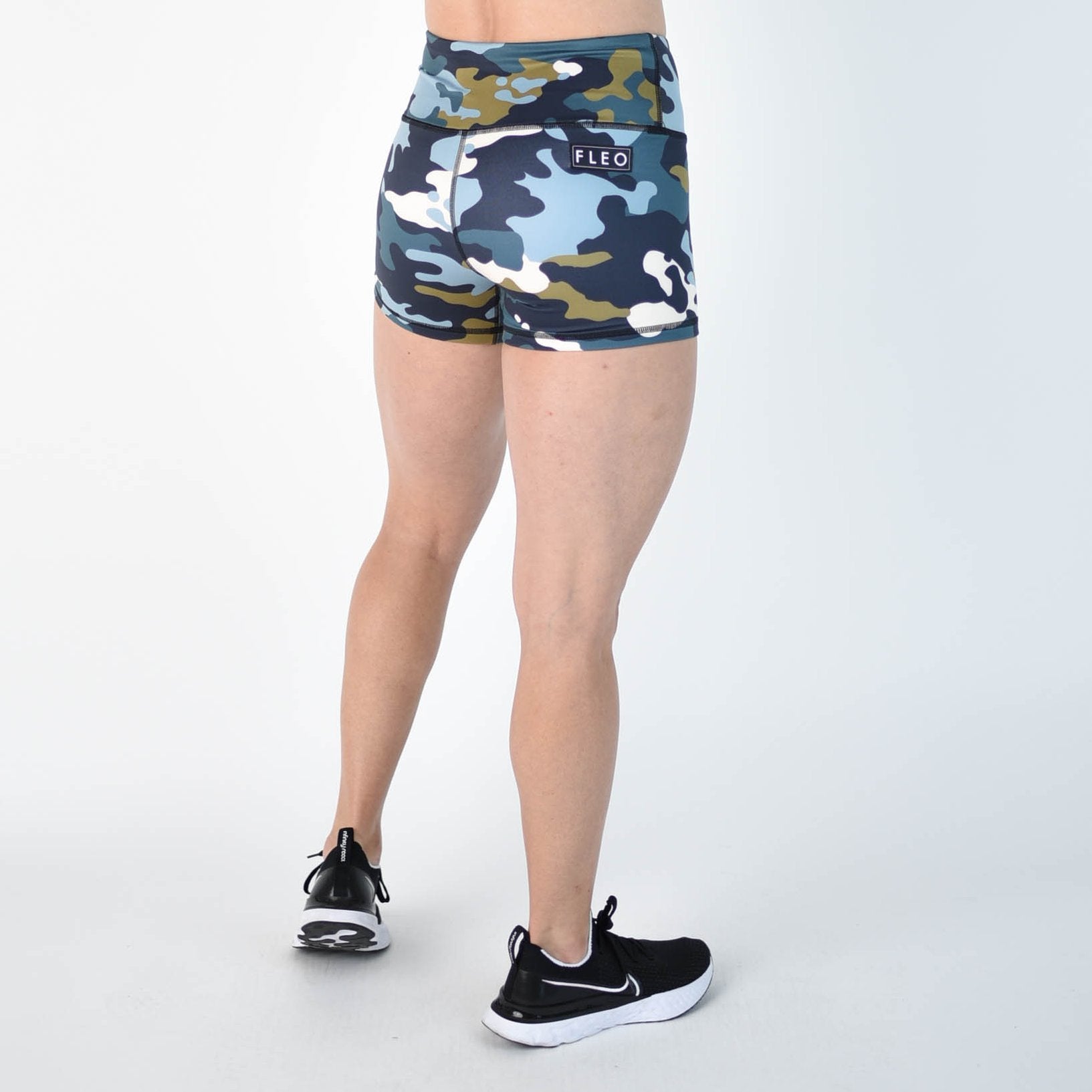 FLEO Alpine Olive Camo Shorts (Power High-rise) - 9 for 9
