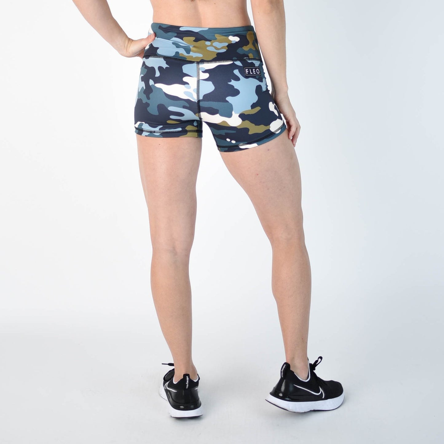 FLEO Alpine Olive Camo Shorts (Power High-rise) - 9 for 9