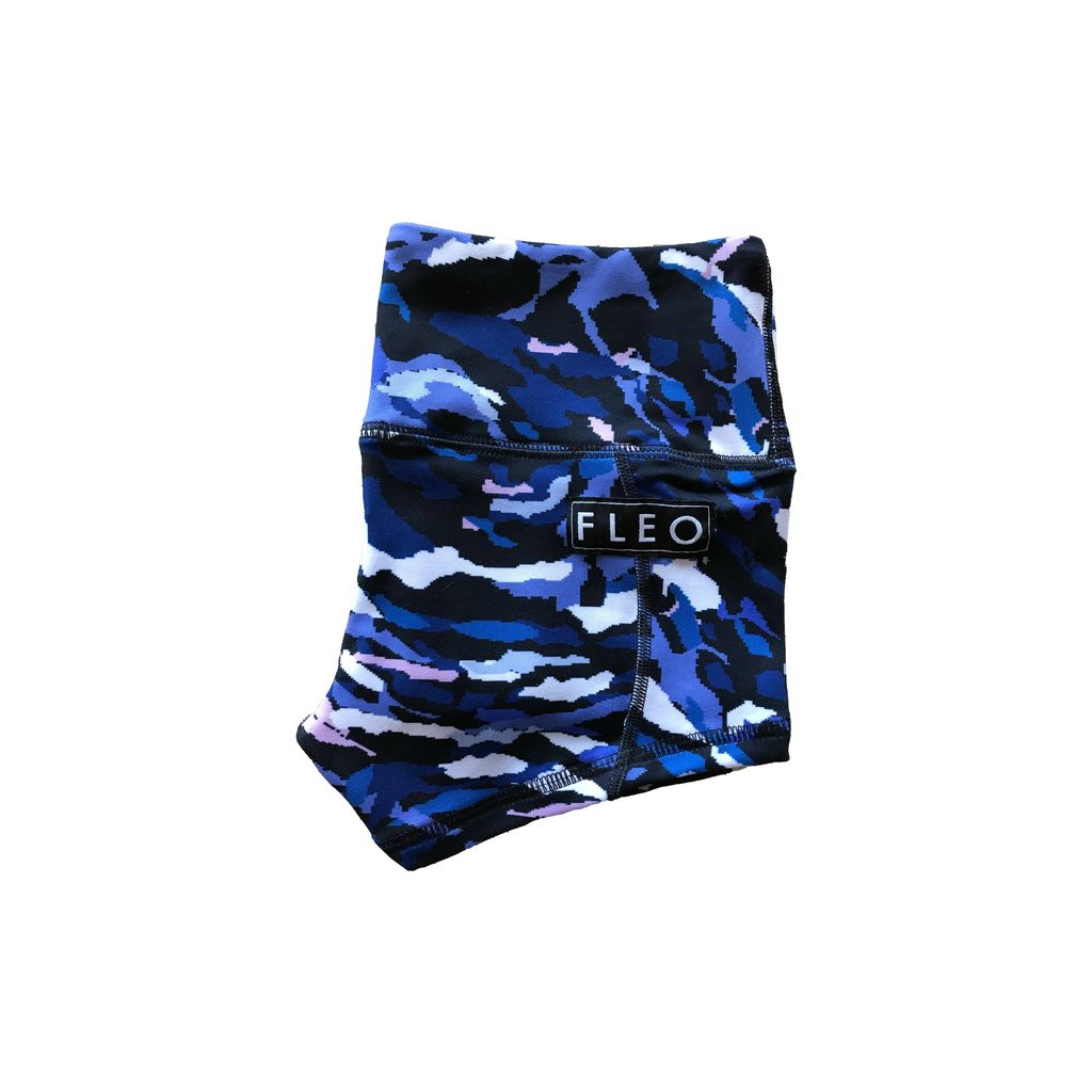 FLEO Blue Camo Shorts (Low-rise Contour) - 9 for 9