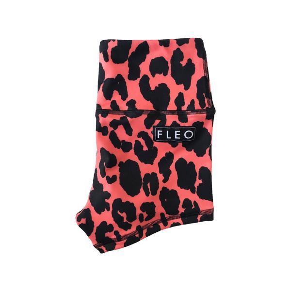 FLEO Coral Leopard Shorts (High-rise Original) - 9 for 9