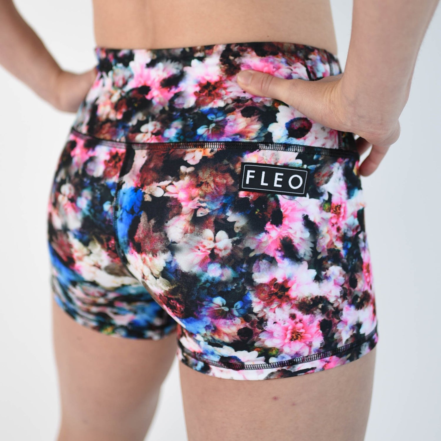 High waisted floral discount shorts