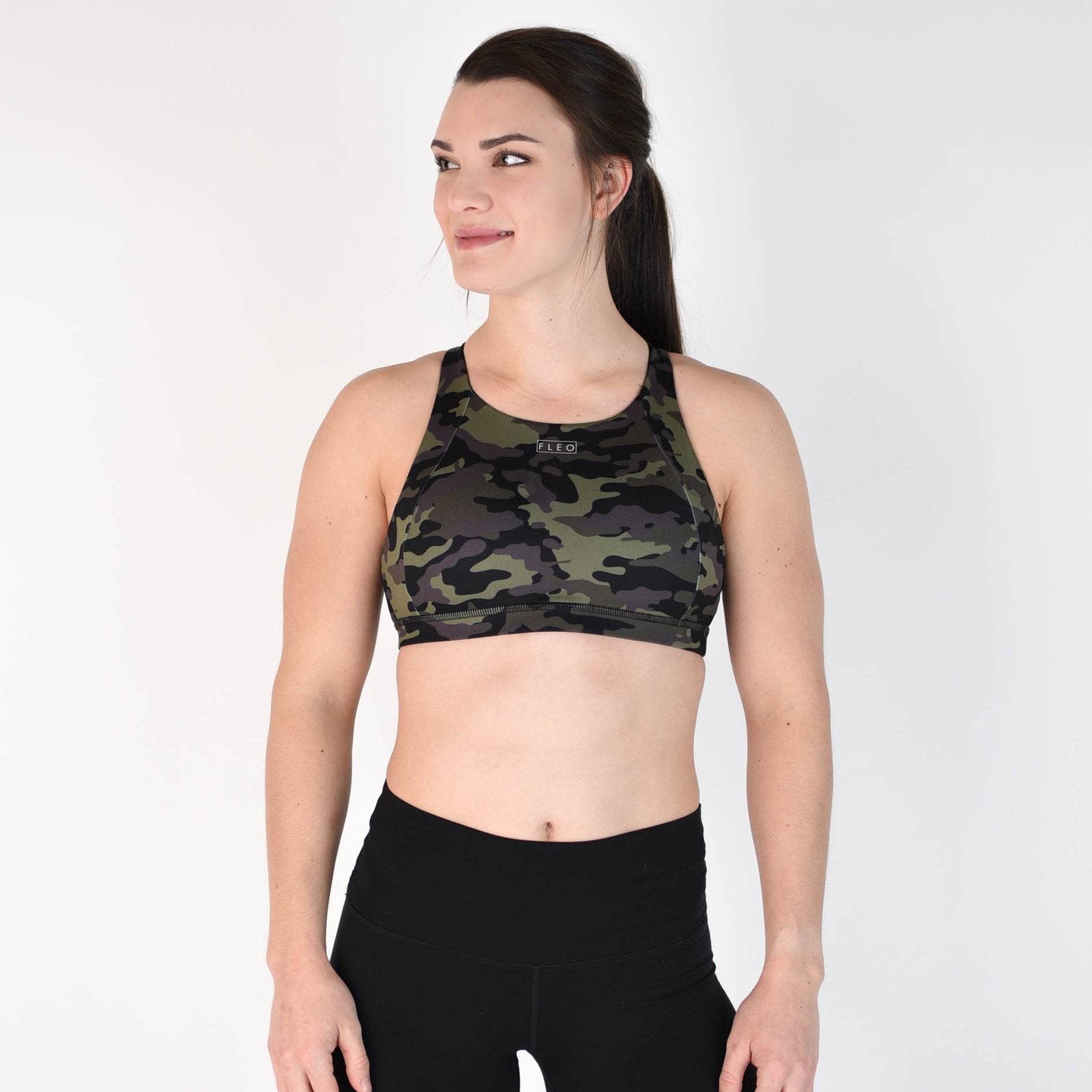 FLEO Jourdaine Sports Bra - Grapeade Camo - 9 for 9
