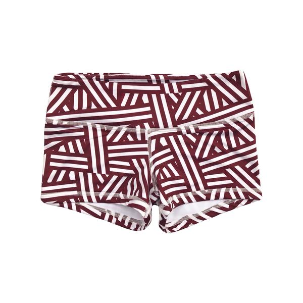 FLEO Maroon Linear Shorts (Original) - 9 for 9