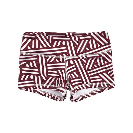 FLEO Maroon Linear Shorts (Original) - 9 for 9