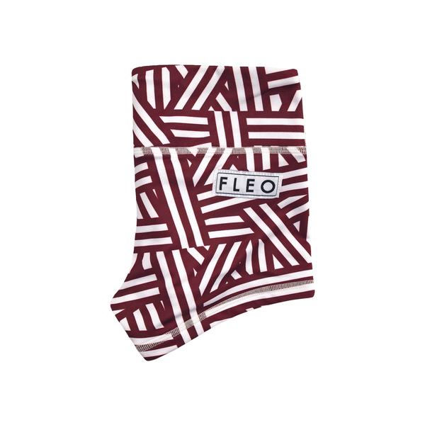 FLEO Maroon Linear Shorts (Original) - 9 for 9