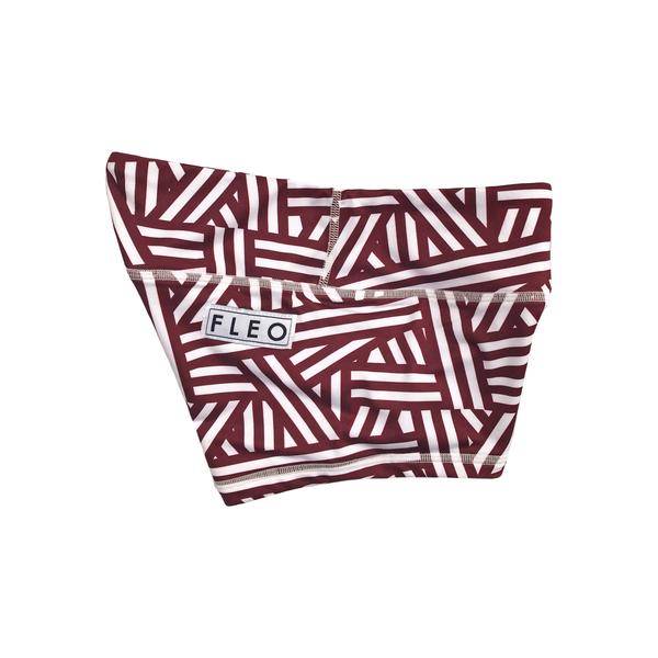 FLEO Maroon Linear Shorts (Original) - 9 for 9