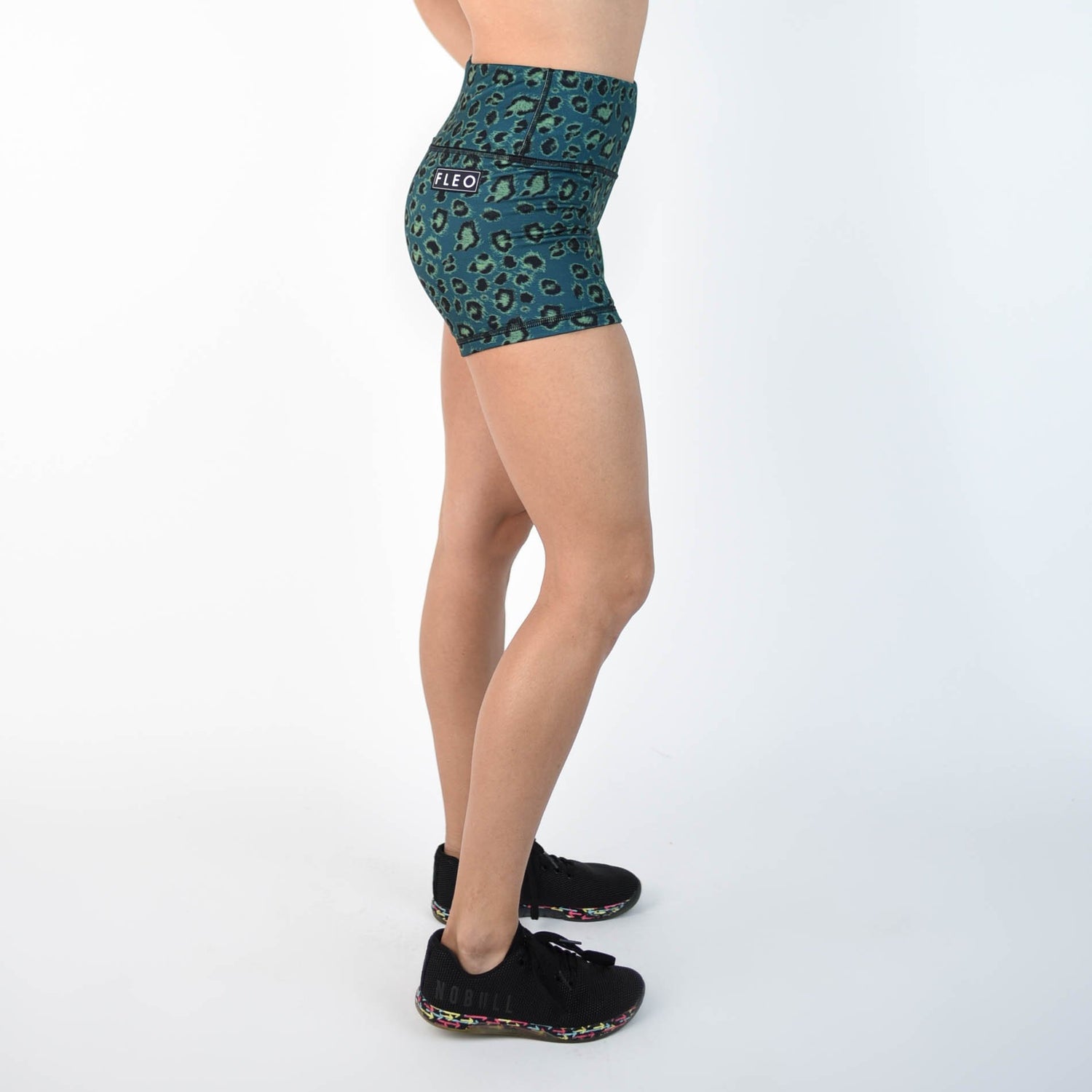 High waisted cheetah shorts hot sale