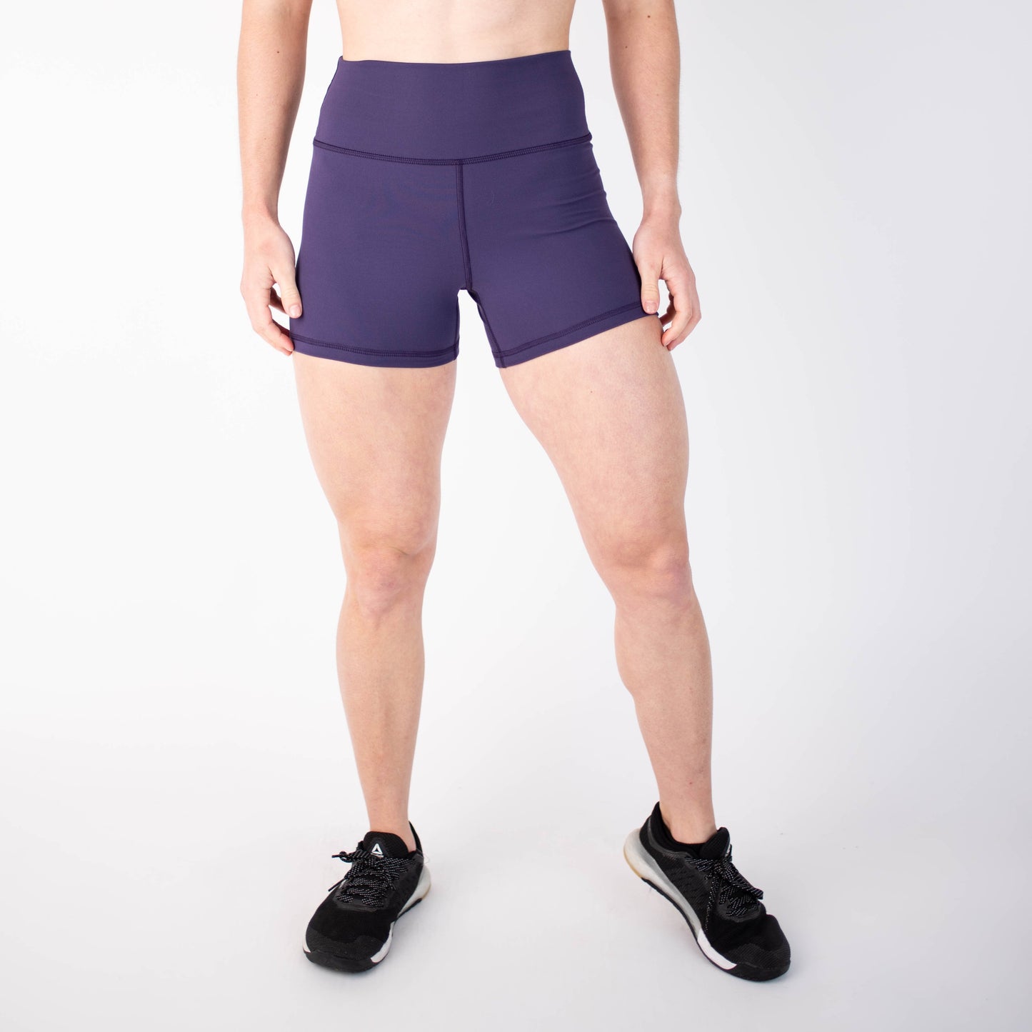 Purple velvet shorts cheap