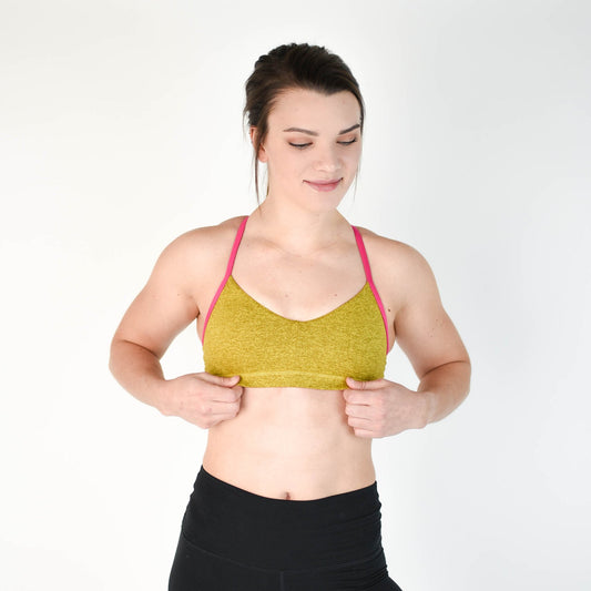 FLEO Reinette Sports Bra - Bronze Bamboo + Cabaret Straps - 9 for 9