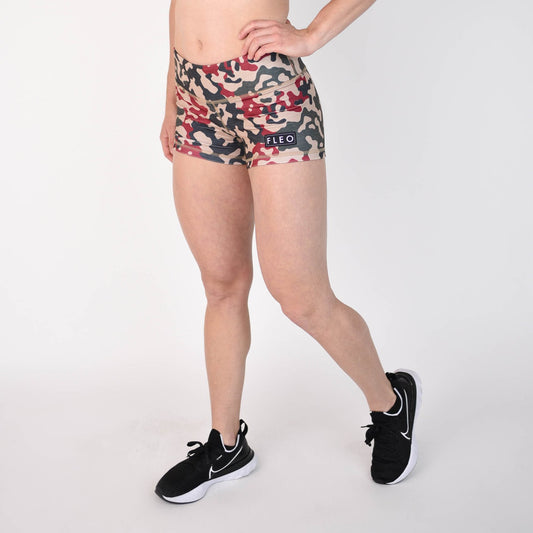 FLEO Scarlet Camo Shorts (3.25) - 9 for 9
