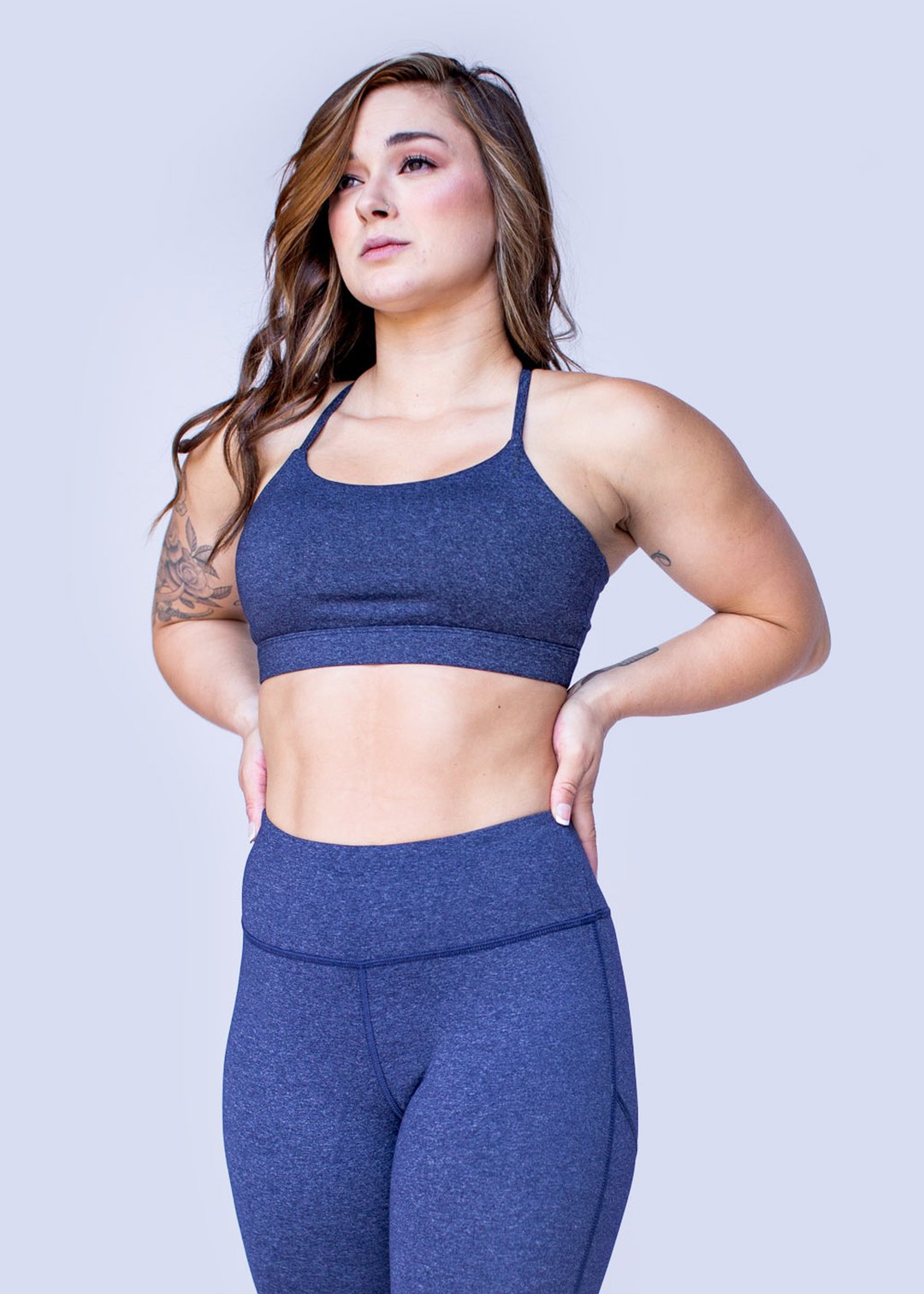 Feed Me Fight Me F3 Sports Bra (Heathered Blue) - 9 for 9