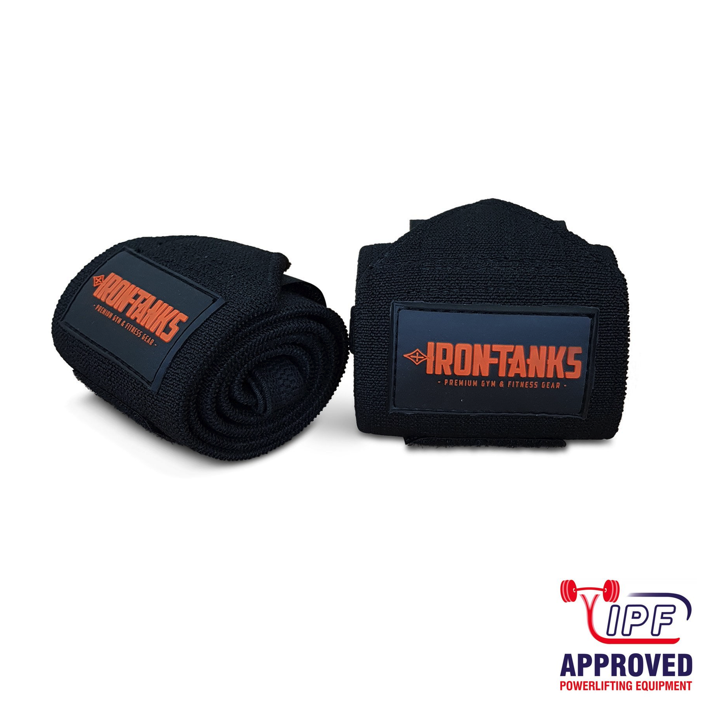 Iron Tanks Ironclad Wrist Wraps (Immortal Black) - IPF APPROVED - 9 for 9