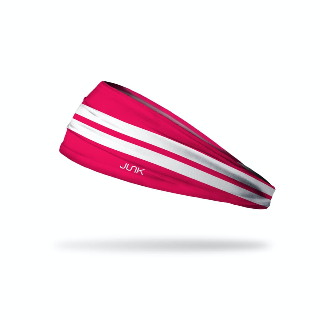 JUNK Varsity Stripe Hot Pink Headband (Big Bang Lite) - 9 for 9