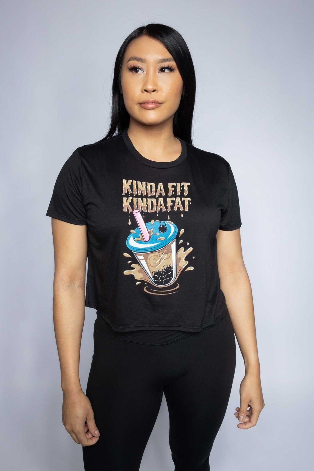 Kinda Fit Kinda Fat Boba Bell Cropped Tee