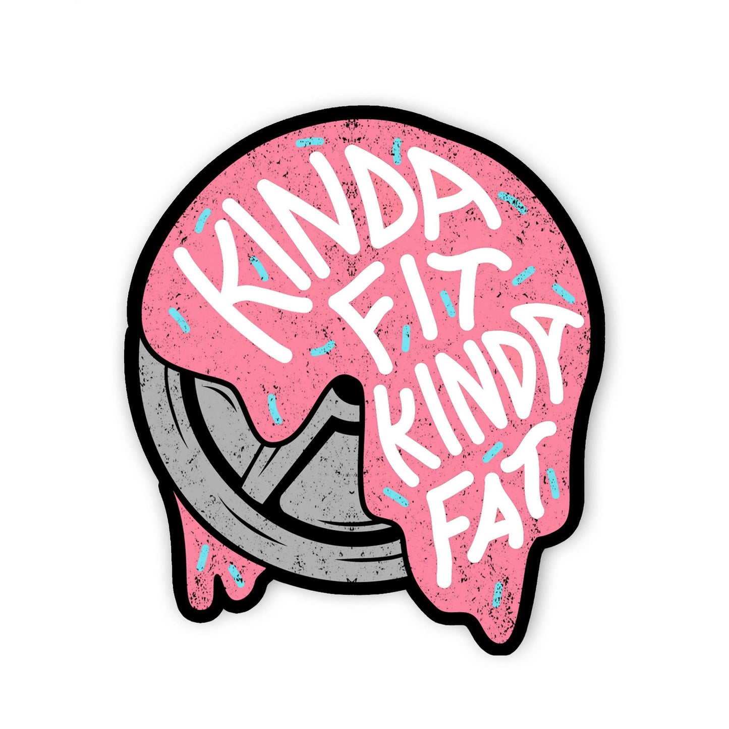 Kinda Fit Kinda Fat Frosted Plates Sticker - 9 for 9