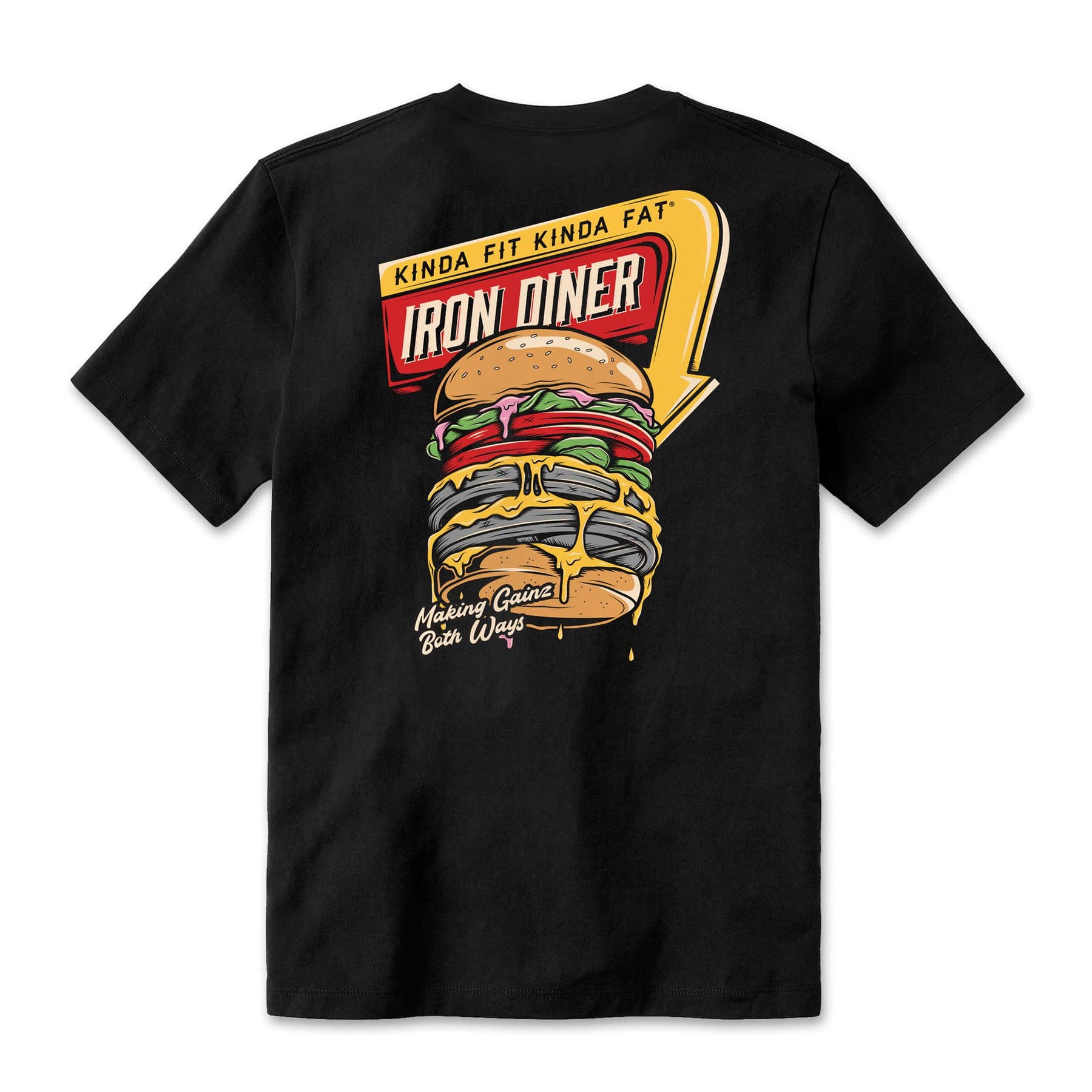Kinda Fit Kinda Fat "Iron Diner" Burger Tee - 9 for 9