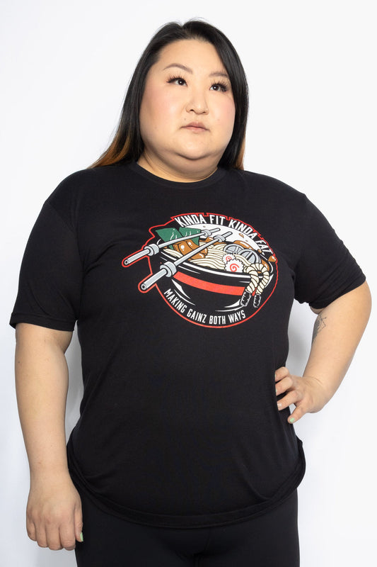 Kinda Fit Kinda Fat Ramen Ropes Tee (Black)