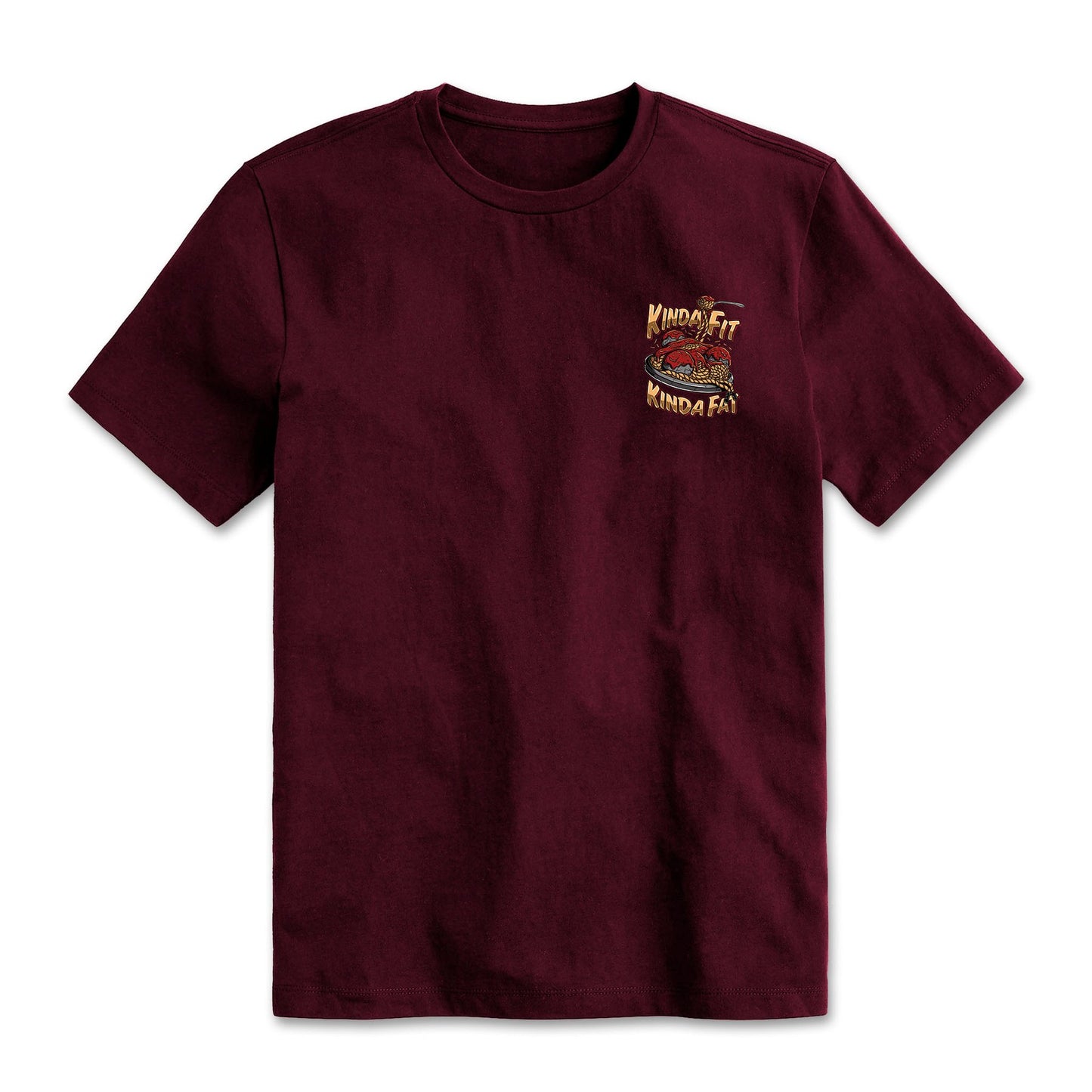 Kinda Fit Kinda Fat Strong Spaghetti Tee (Maroon) - 9 for 9