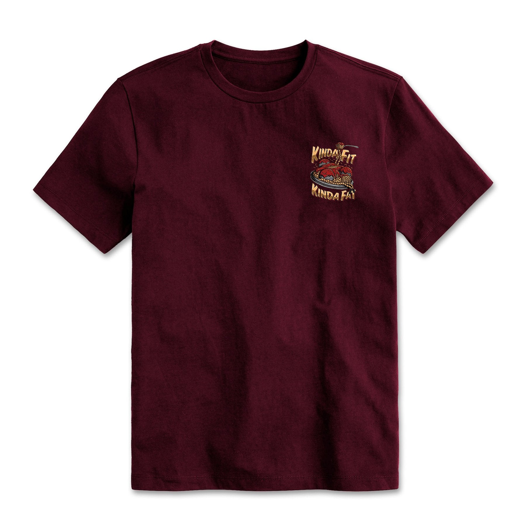 Kinda Fit Kinda Fat Strong Spaghetti Tee (Maroon) - 9 for 9