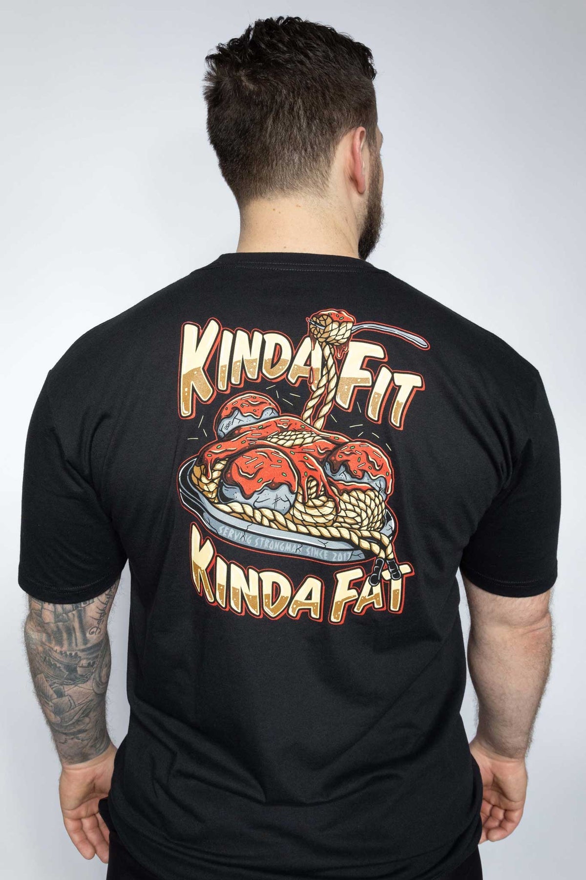 Kinda Fit Kinda Fat Strong Spaghetti Tee (Black)