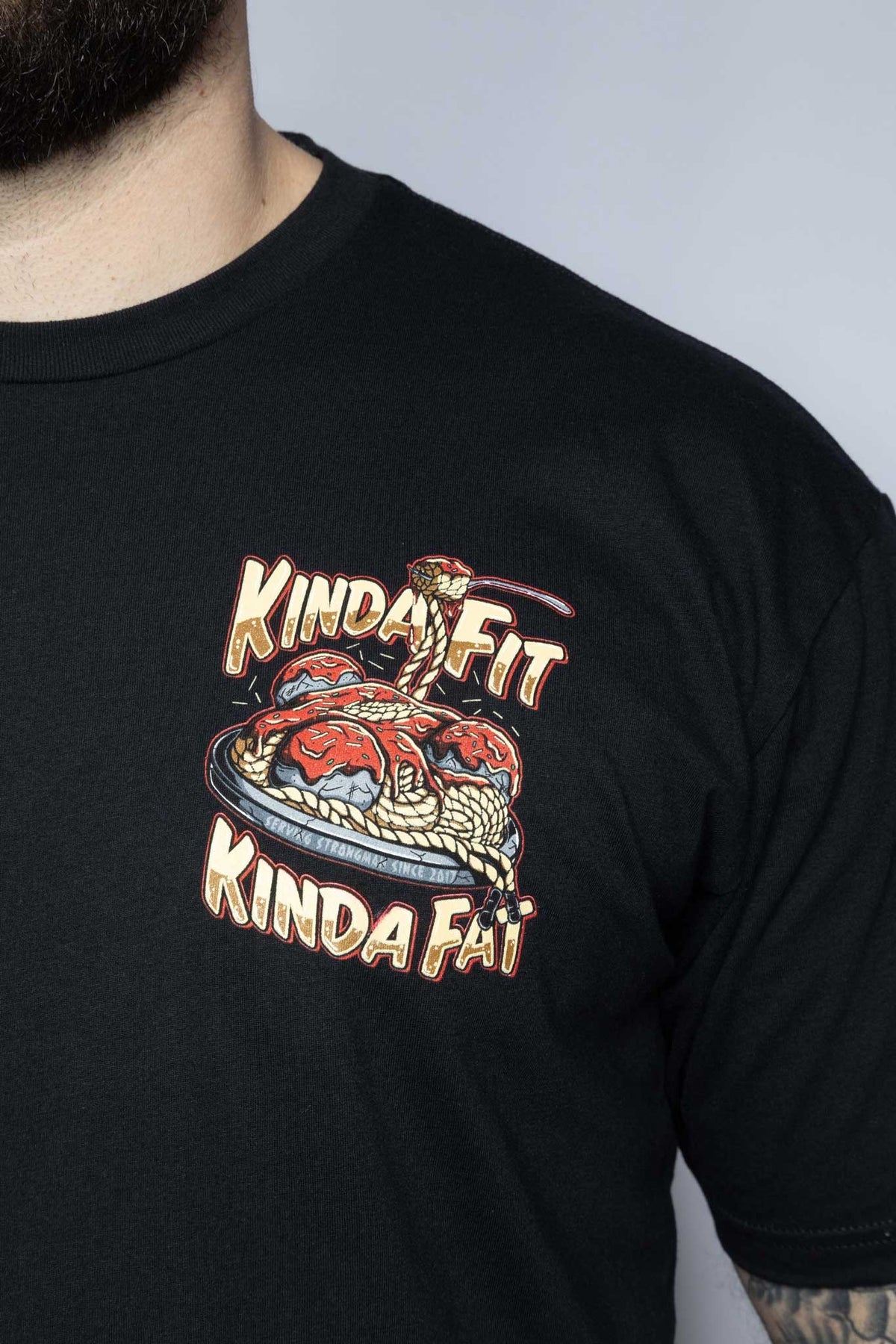 Kinda Fit Kinda Fat Strong Spaghetti Tee (Black)