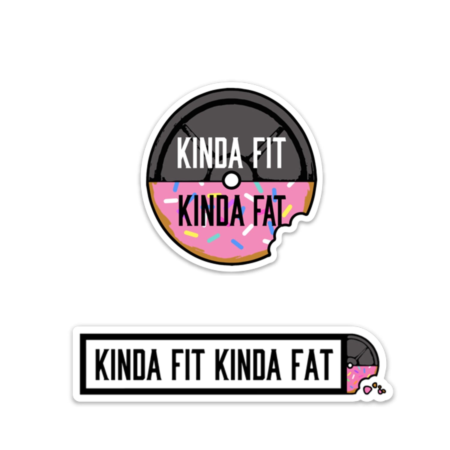 Kinda Fit Kinda Fat Donut Sticker Pack - 9 for 9