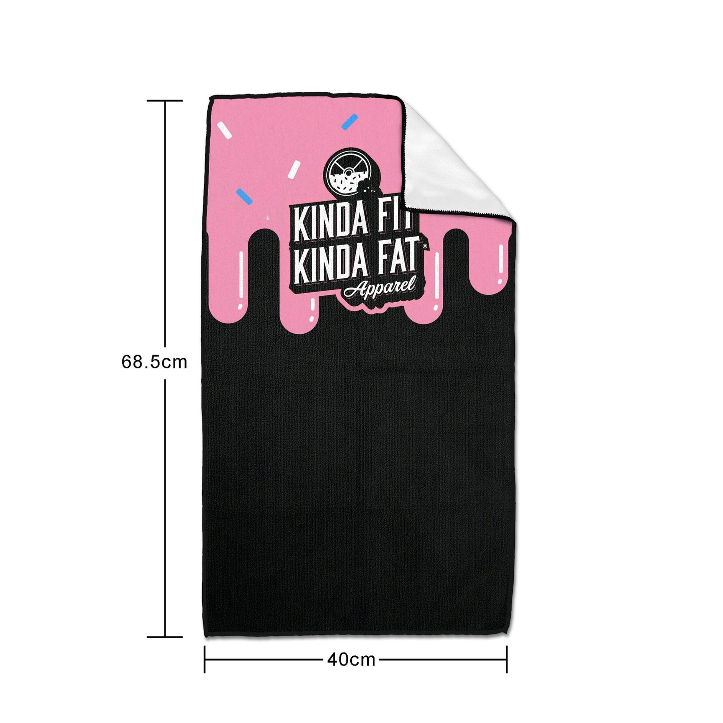 Kinda Fit Kinda Fat Drip Logo Gym Towel - 9 for 9
