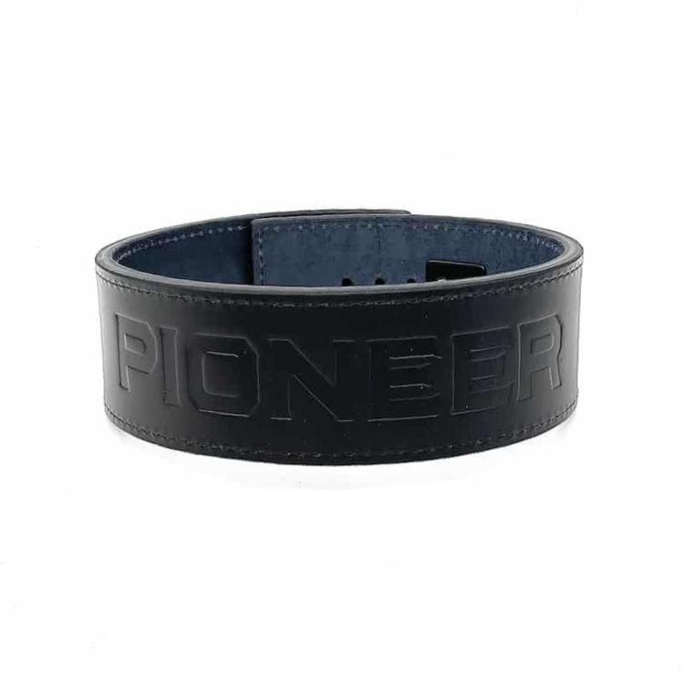 Pioneer Fitness "Stock" Powerlifting Lever Belt (with Matte Black PAL) – 13mm thick – 4" wide - 9 for 9