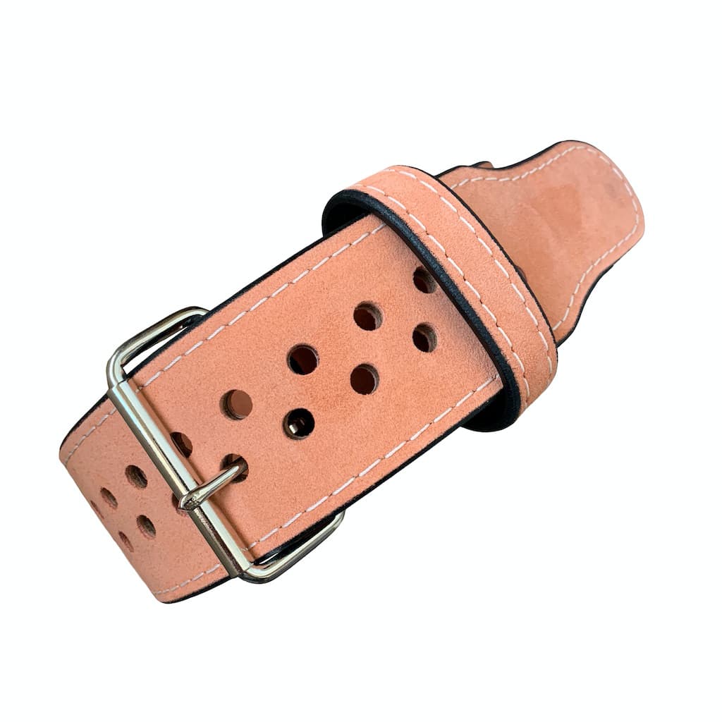 Pioneer Cut™ Powerlifting Belt – 10mm/13mm thick – 3"/4" wide (Single Colour Suede - Peach) - 9 for 9