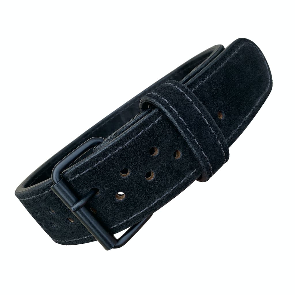 Pioneer Cut™ Bench Belt – 10mm thick – 2.5" wide (All Black Suede "Murdered Out") - 9 for 9