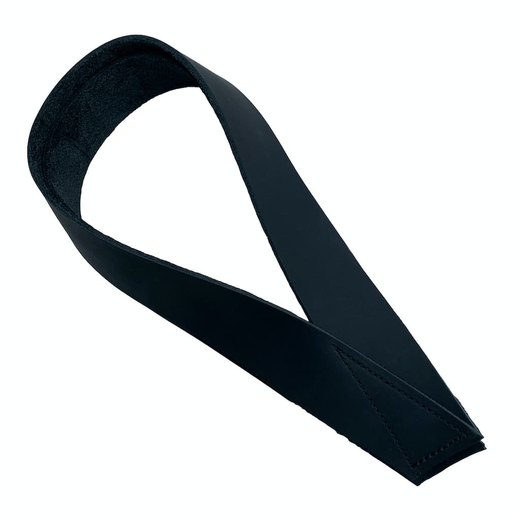 Pioneer Fitness Black Leather Single Closed Loop / Olympic Lifting Straps - 9 for 9