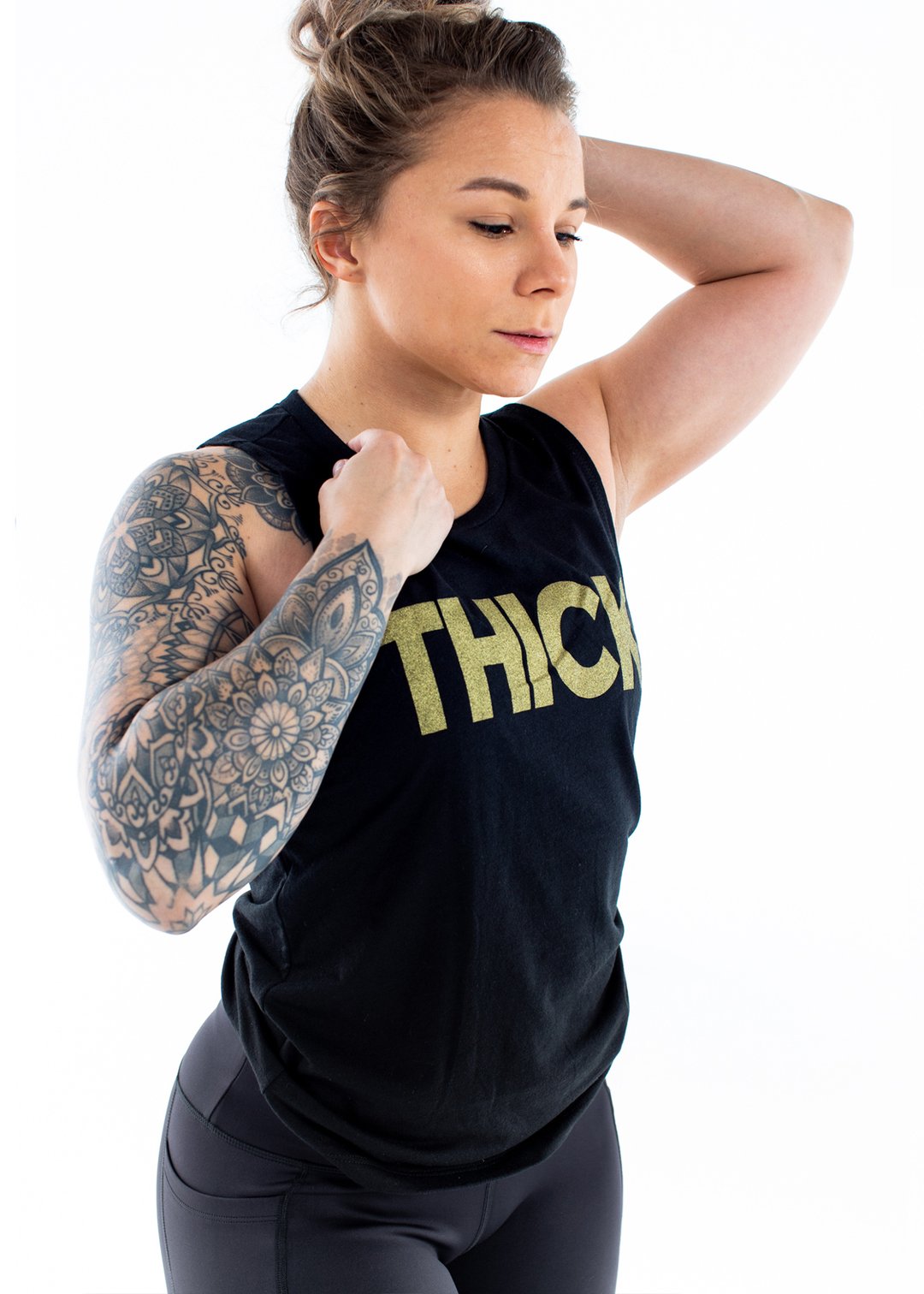 Feed Me Fight Me Women's THICK Muscle Tank (Black) - 9 for 9