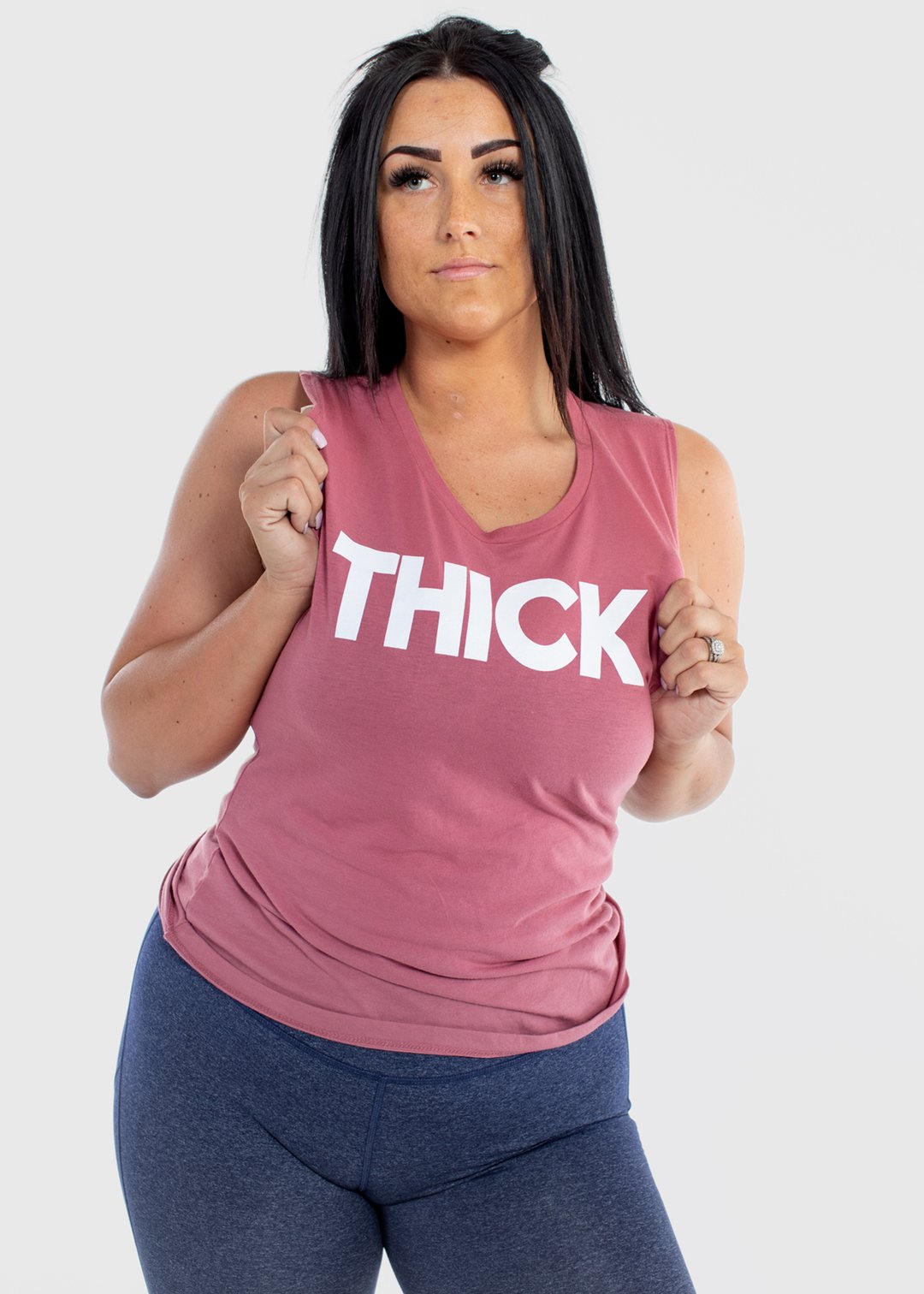 Feed Me Fight Me Women's THICK Muscle Tank (Pink) - 9 for 9