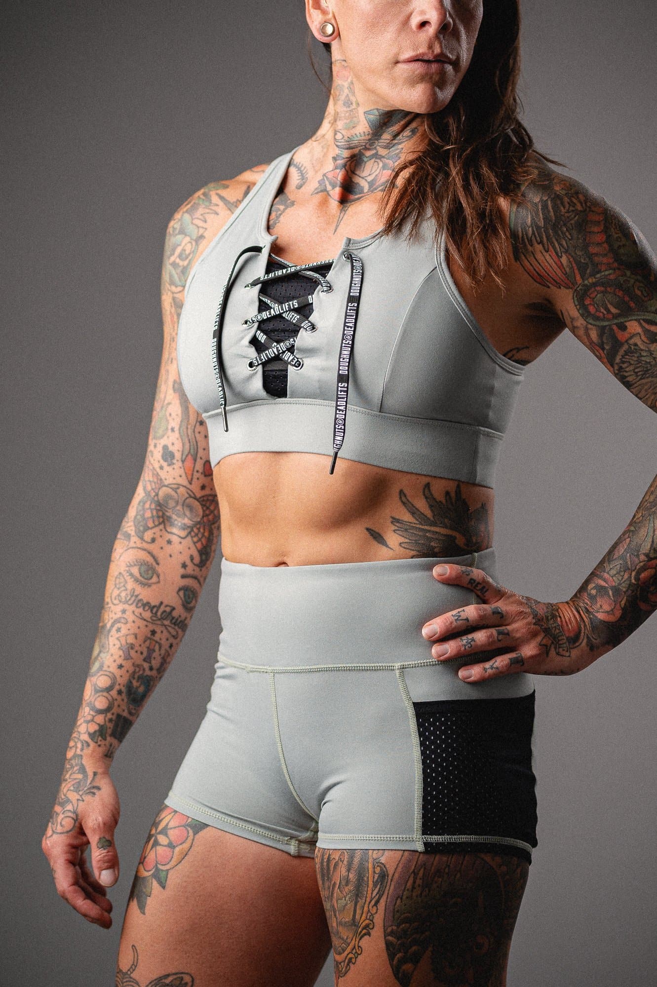 Doughnuts & Deadlifts EMPOWER Action Sports Bra (Jade) - 9 for 9