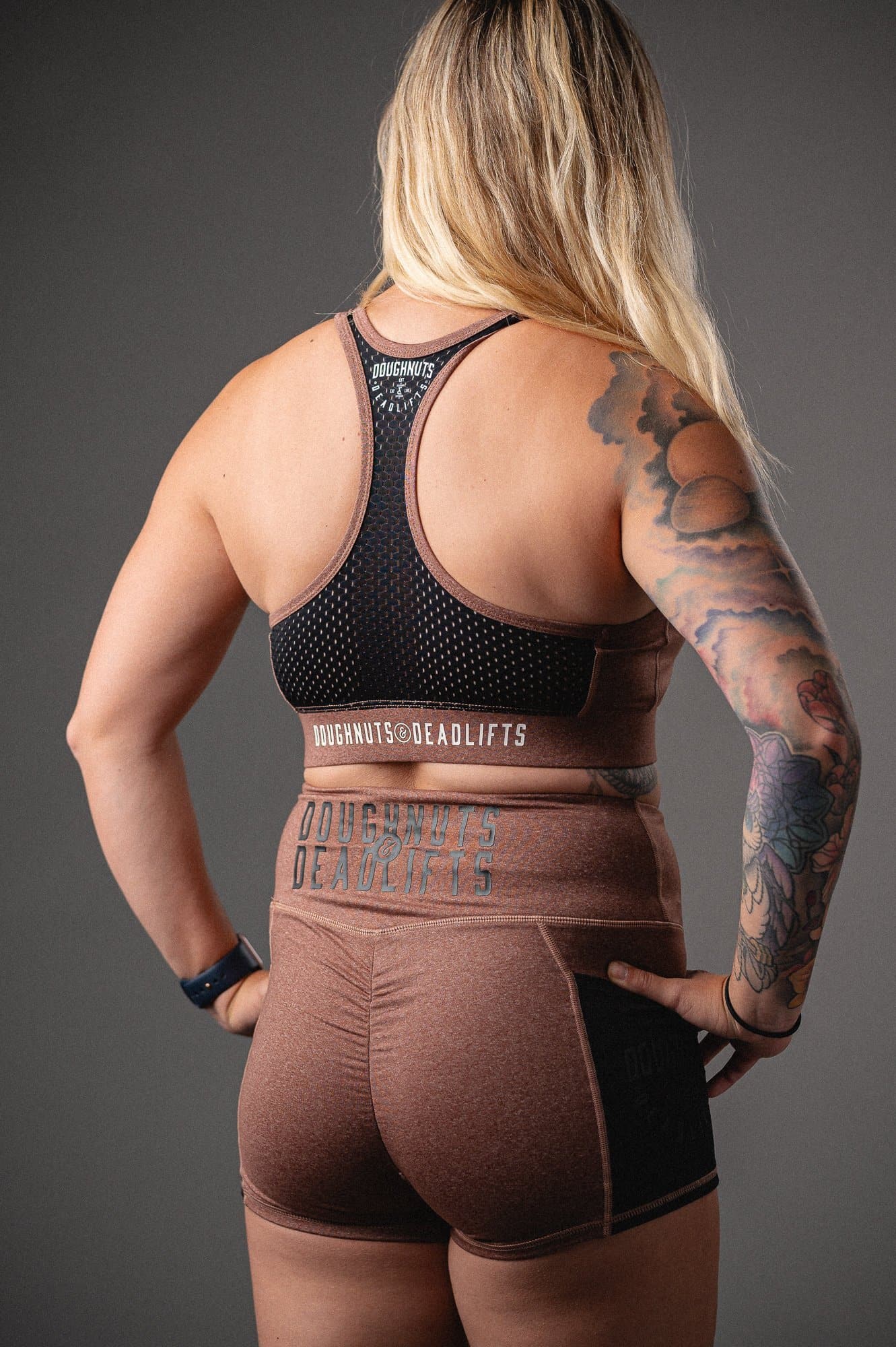 Doughnuts & Deadlifts EMPOWER Focus Sports Bra (Dusty Rose) - 9 for 9