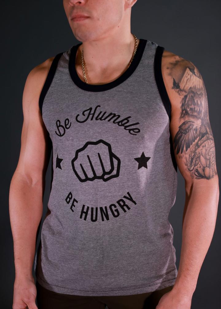 Feed Me Fight Me Be Humble, Be Hungry Tank (Coal/Black) - 9 for 9
