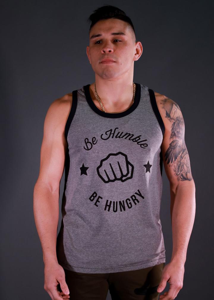 Feed Me Fight Me Be Humble, Be Hungry Tank (Coal/Black) - 9 for 9