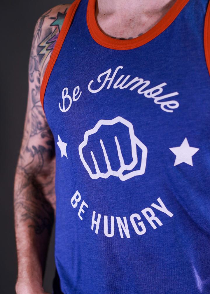 Feed Me Fight Me Be Humble, Be Hungry Tank (Royal/Red) - 9 for 9