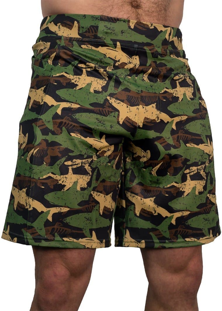 Feed Me Fight Me Men's Shark-o-flage Shorts - 9 for 9