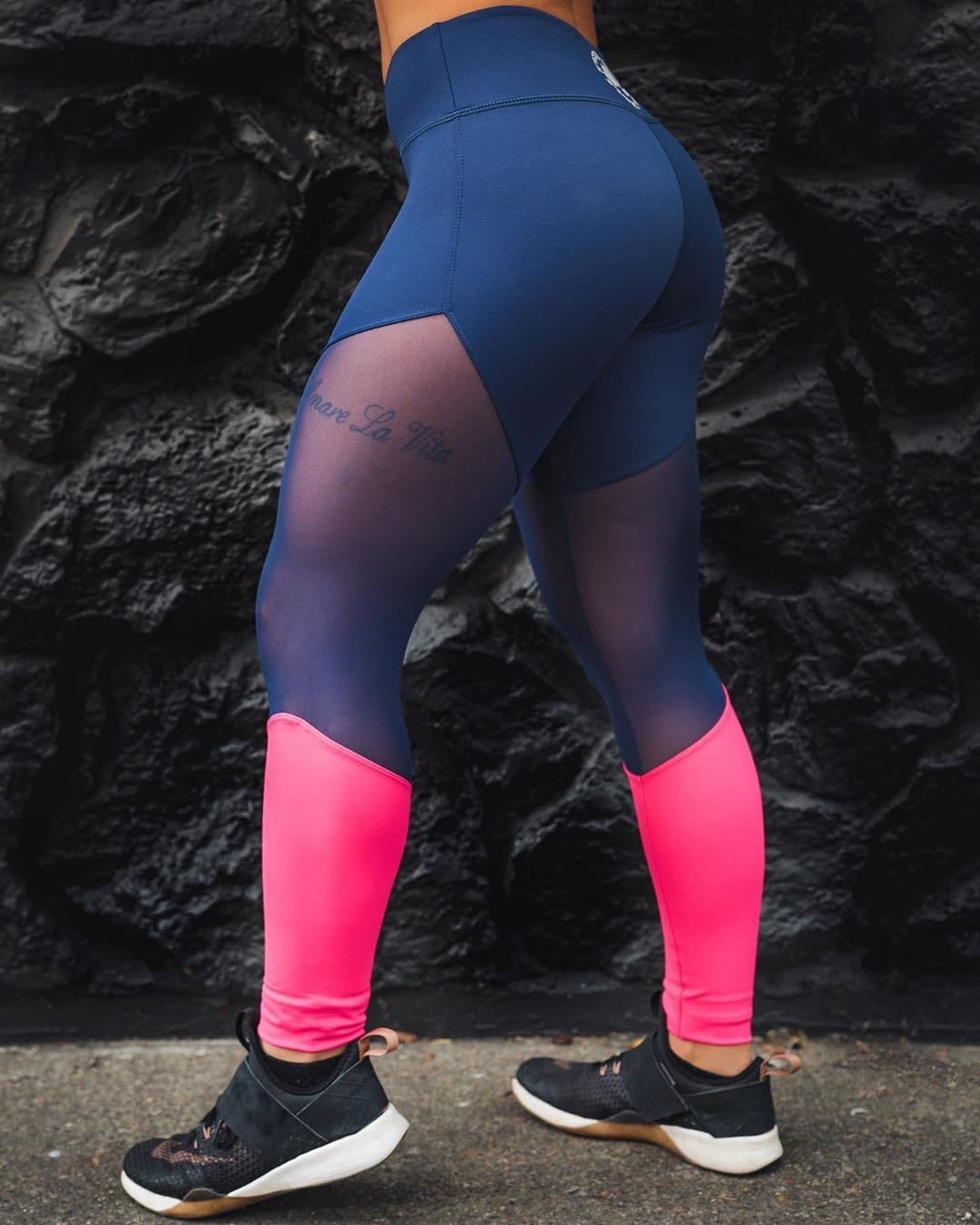 Feed Me Fight Me Thigh "Hi" Mid-Rise Leggings - Punch Berry Pink - 9 for 9