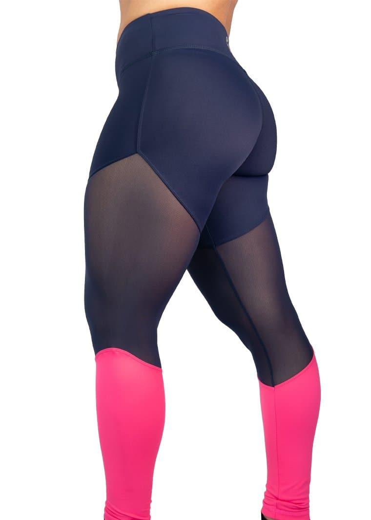 Feed Me Fight Me Thigh "Hi" Mid-Rise Leggings - Punch Berry Pink - 9 for 9