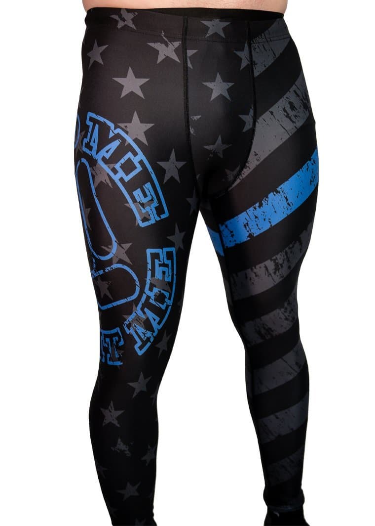 Feed Me Fight Me Men's Thin Blue Line Endurance Compressions - 9 for 9