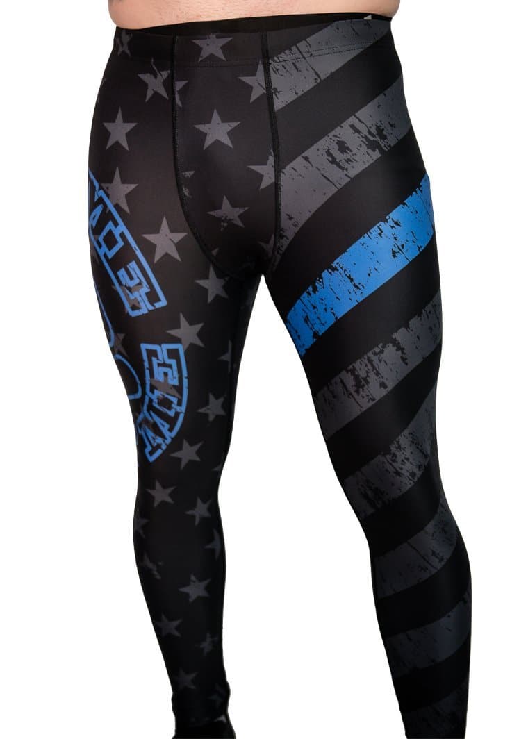 Feed Me Fight Me Men's Thin Blue Line Endurance Compressions - 9 for 9