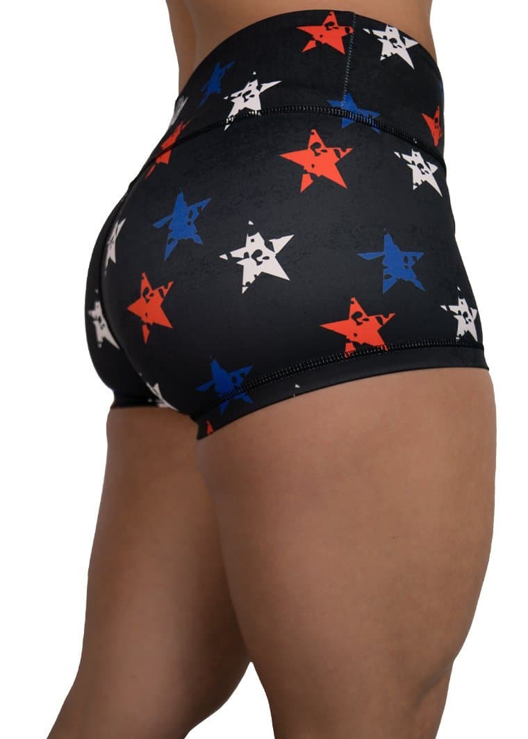 Feed Me Fight Me Women's Red, White & Freedom Shorts - 9 for 9