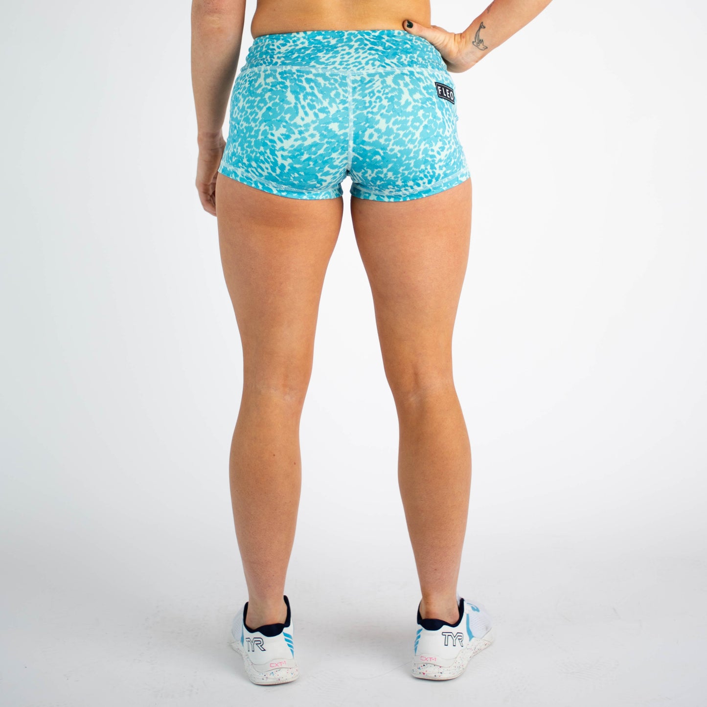 FLEO Heather Aqua Leopard Shorts (Original)