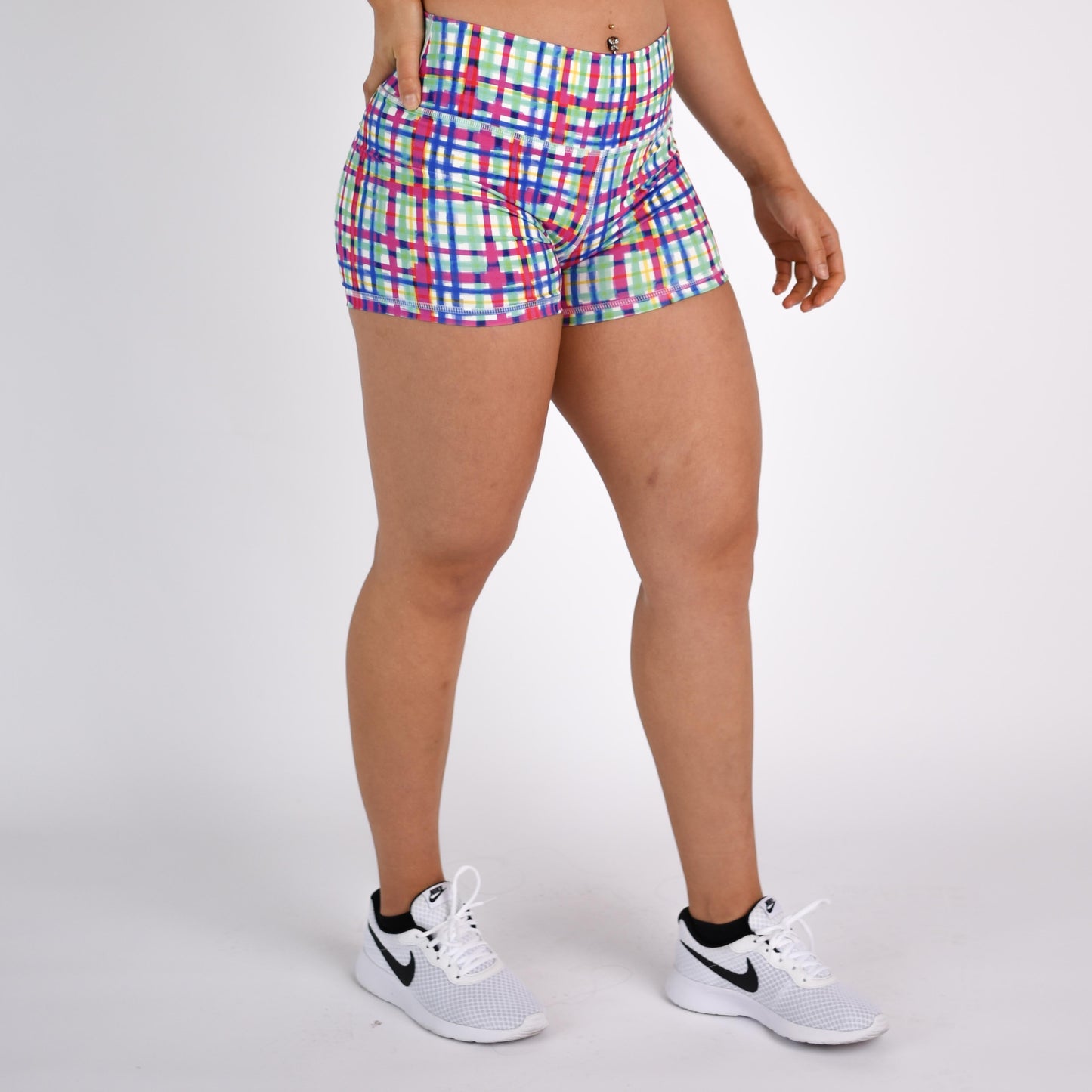 FLEO Spring Plaid Shorts (Power Mid High)